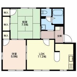 豊科駅 徒歩10分 1階の物件間取画像